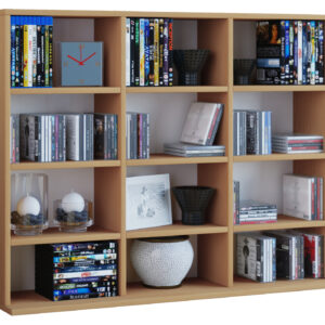 CD DVD Schrank offener Fachschrank Megosa Mini Buche