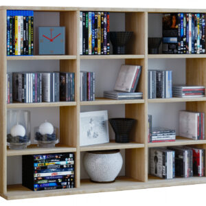 CD DVD-Schrank offenes Fach Megosa Mini Sonoma Eiche