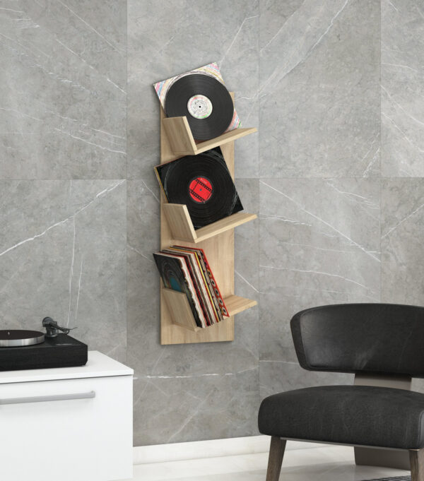   LP vinyl design wandrek wandkast Sulda sonoma eiken