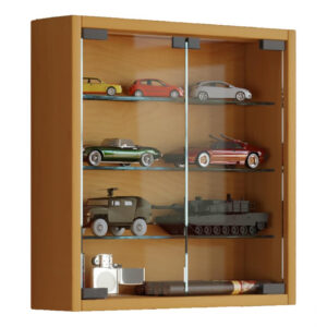 Vitrine Wandvitrine Mandosa S buchebraun gefärbt