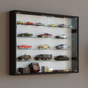 Vitrinenwandvitrine Mandosa L schwarz
