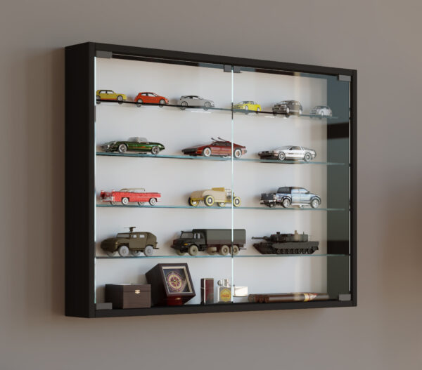   Vitrinenwandvitrine Mandosa L schwarz