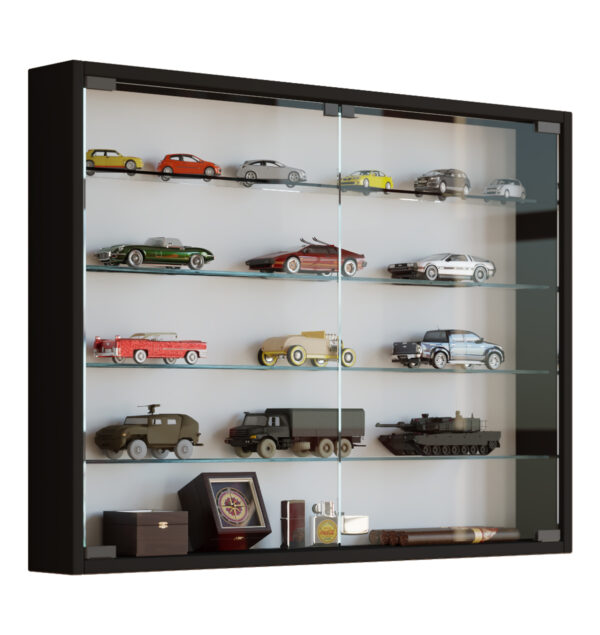   Vitrinenwandvitrine Mandosa L schwarz