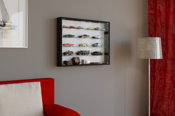   Vitrinenwandvitrine Mandosa L schwarz
