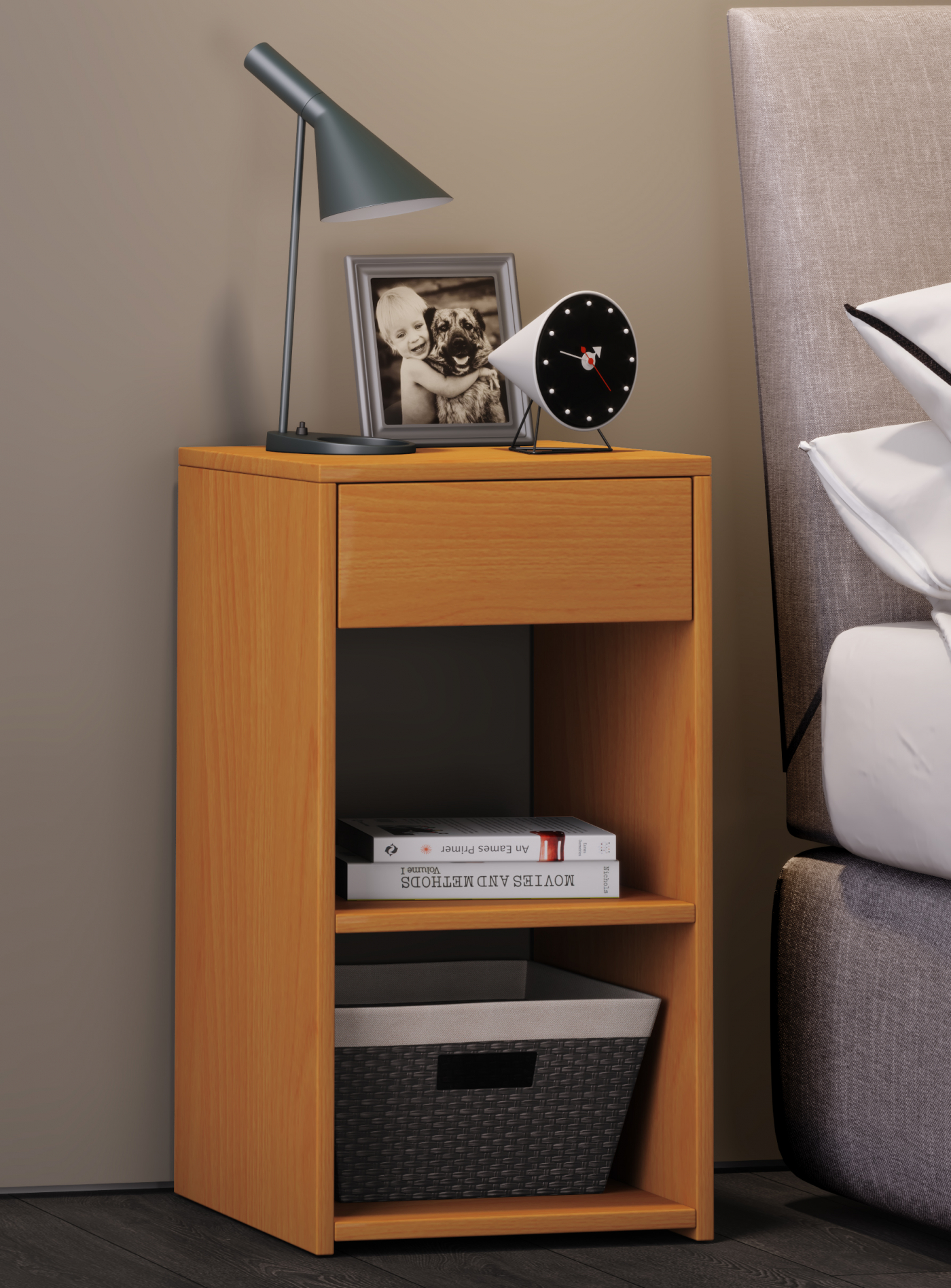Nachttisch flur schrank sledo maxi braun buche farbe - alternatives Bild