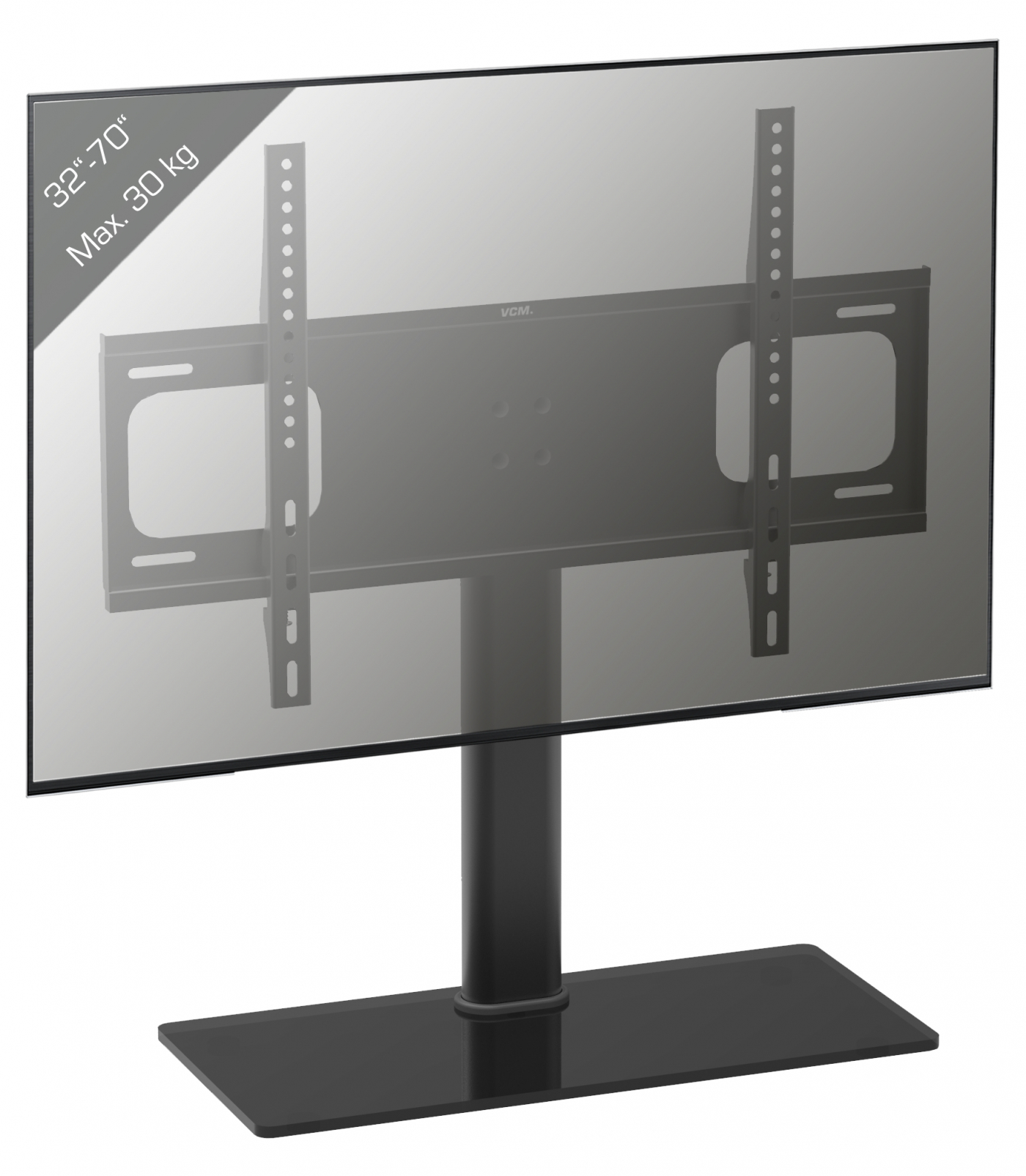 TV-Ständer - Bildschirm-Monitorständer - Tischmodell - 32 bis 70 Zoll - schwarz