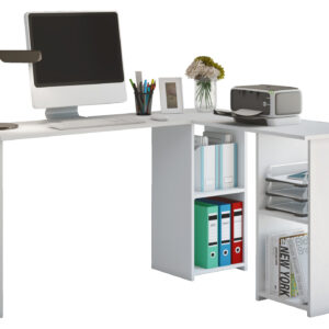 Eckbürocomputermöbel Lusias weiß