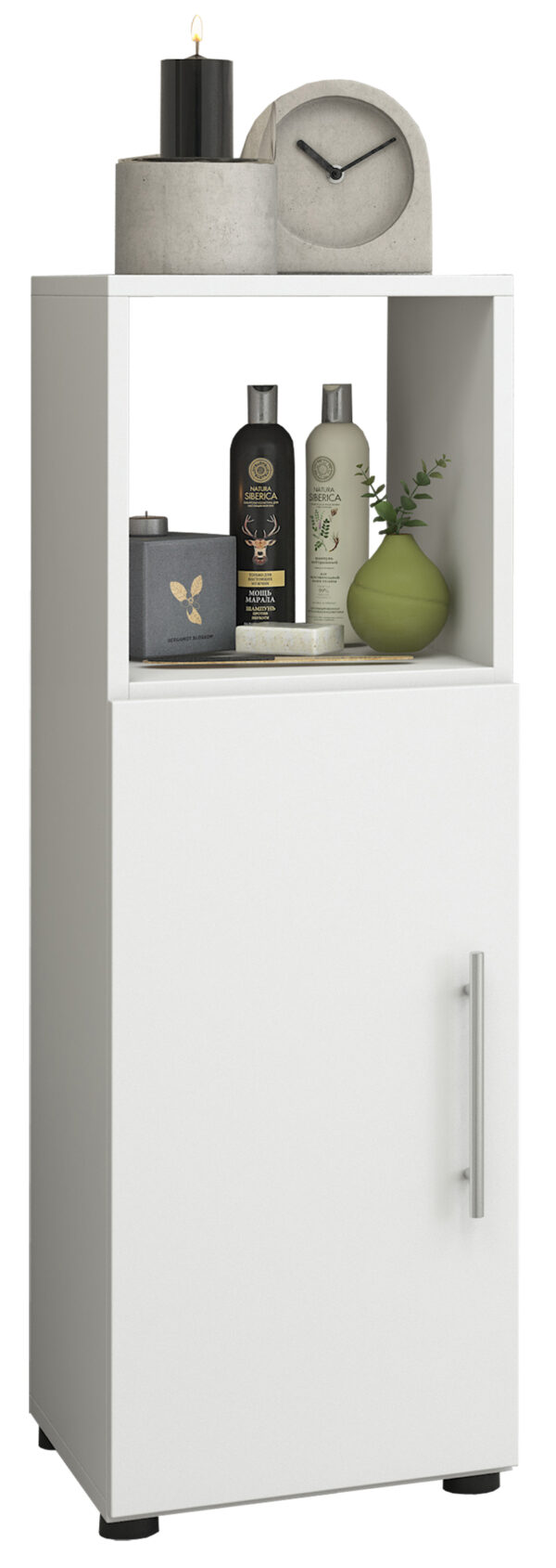   Säulenschrank Badezimmerschrank Flandu 160 cm hoch weiß