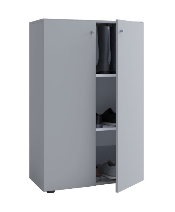 Kleiderschrank (Kinderzimmer) Vandol Lonal Mini 110 cm hoch 3 Ablagefächer grau - VDD World DE