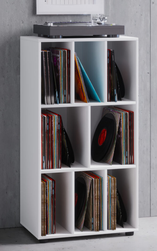 LP Schaltino Vinylschrank 8 Fächer weiß - VDD World DE
