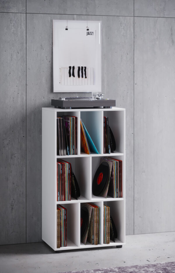 LP Schaltino Vinylschrank 8 Fächer weiß - VDD World DE