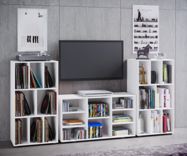 LP Schaltino Vinylschrank 8 Fächer weiß - VDD World DE
