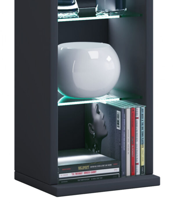   CD DVD Schrank Möbelschrank Elementa (Schwarz)
