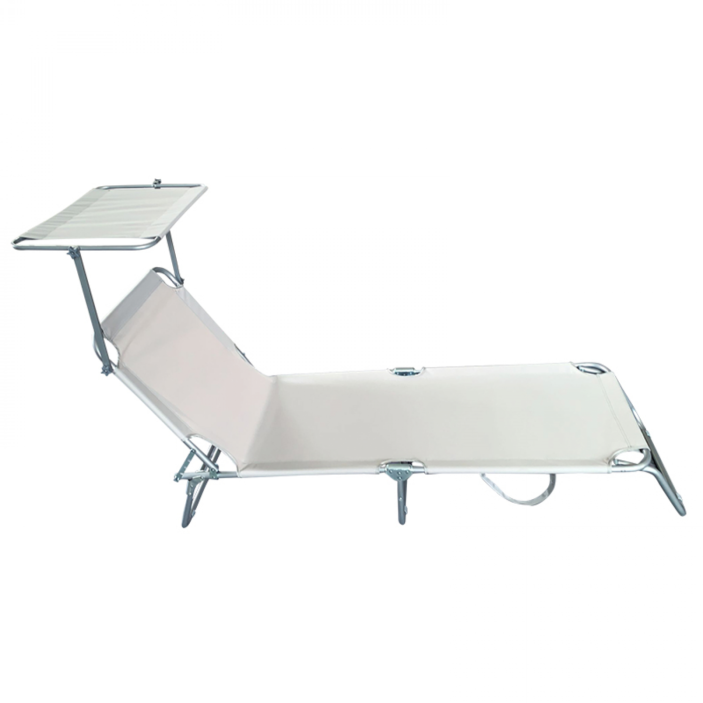 LAZY DAY GREY Strandliege faltbar mit Sonnenschirm - alternatives Bild