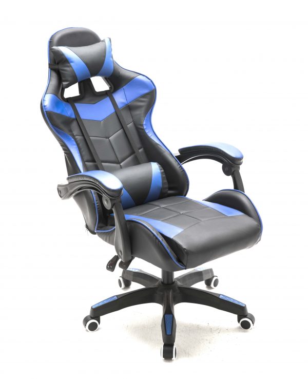 Gaming Stuhl Cyclone Teenager - Bürostuhl - Racing Gaming Stuhl - Blau Schwarz - VDD World DE