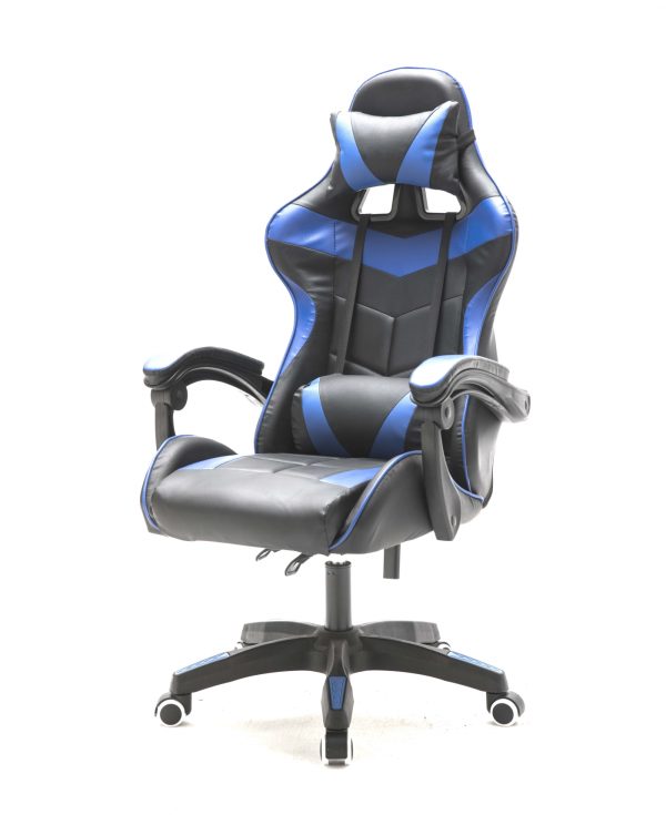 Gaming Stuhl Cyclone Teenager - Bürostuhl - Racing Gaming Stuhl - Blau Schwarz - VDD World DE