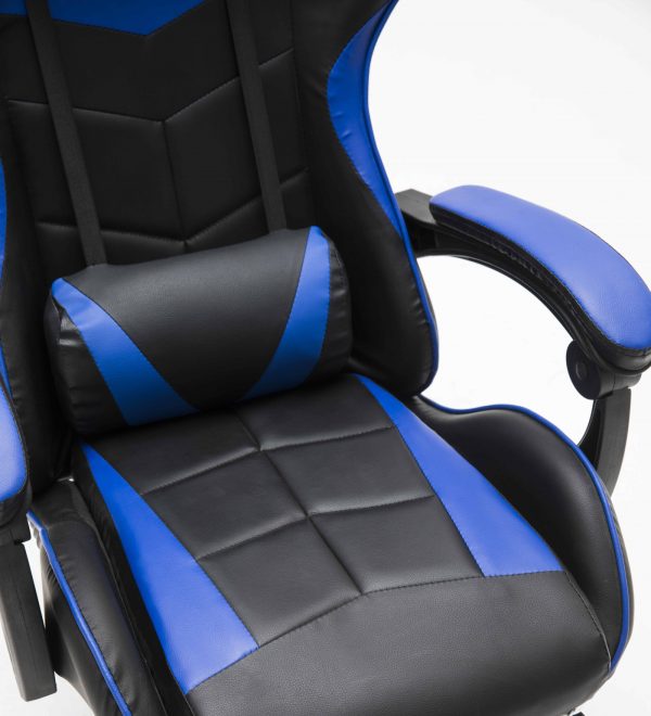 Gaming Stuhl Cyclone Teenager - Bürostuhl - Racing Gaming Stuhl - Blau Schwarz - VDD World DE