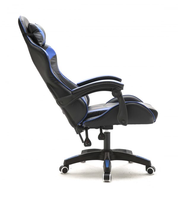 Gaming Stuhl Cyclone Teenager - Bürostuhl - Racing Gaming Stuhl - Blau Schwarz - VDD World DE
