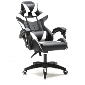 Gaming Stuhl Cyclone Teenager - Bürostuhl - Racing Gaming Stuhl - Weiß Schwarz