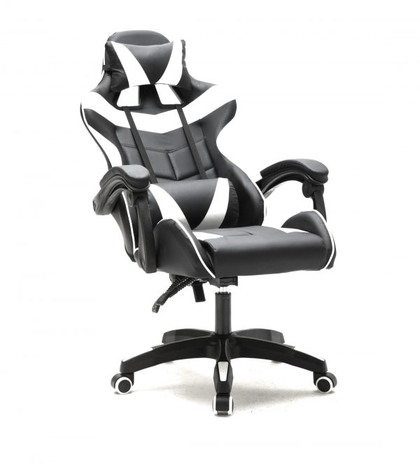 Gaming Stuhl Cyclone Teenager - Bürostuhl - Racing Gaming Stuhl - Weiß Schwarz - VDD World DE