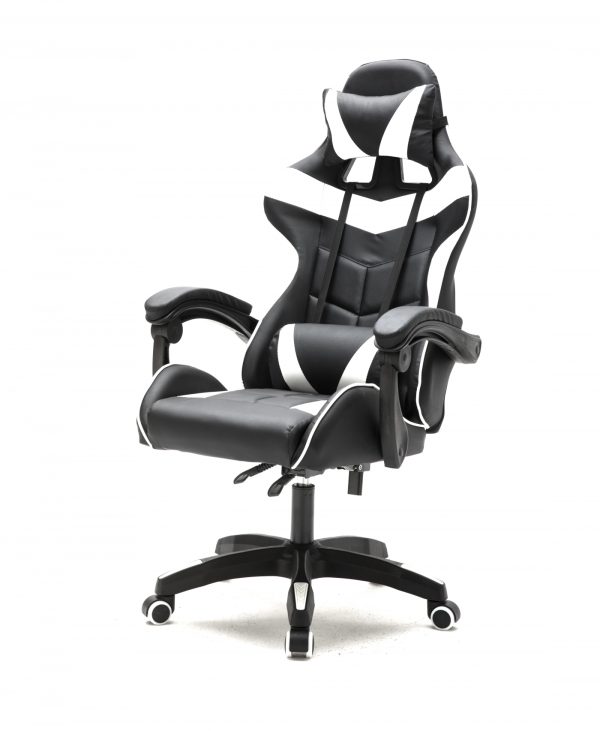 Gaming Stuhl Cyclone Teenager - Bürostuhl - Racing Gaming Stuhl - Weiß Schwarz - VDD World DE