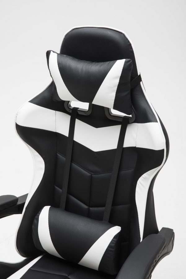 Gaming Stuhl Cyclone Teenager - Bürostuhl - Racing Gaming Stuhl - Weiß Schwarz - VDD World DE