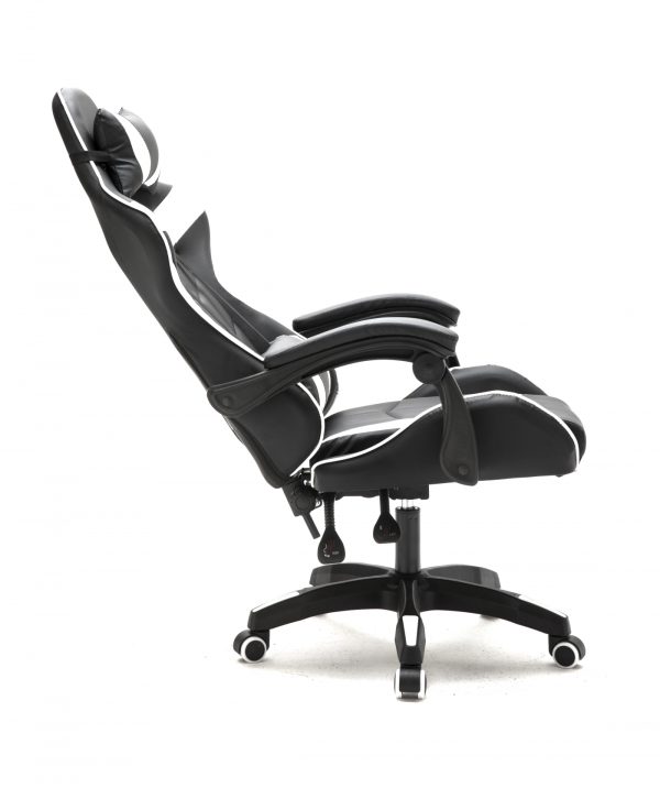 Gaming Stuhl Cyclone Teenager - Bürostuhl - Racing Gaming Stuhl - Weiß Schwarz - VDD World DE