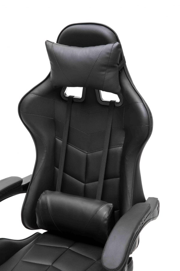 Gaming Stuhl mit Fußstütze Cyclone Teenager - Bürostuhl - Racing Gaming Stuhl - schwarz - VDD World DE