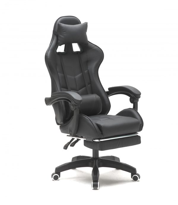 Gaming Stuhl mit Fußstütze Cyclone Teenager - Bürostuhl - Racing Gaming Stuhl - schwarz - VDD World DE