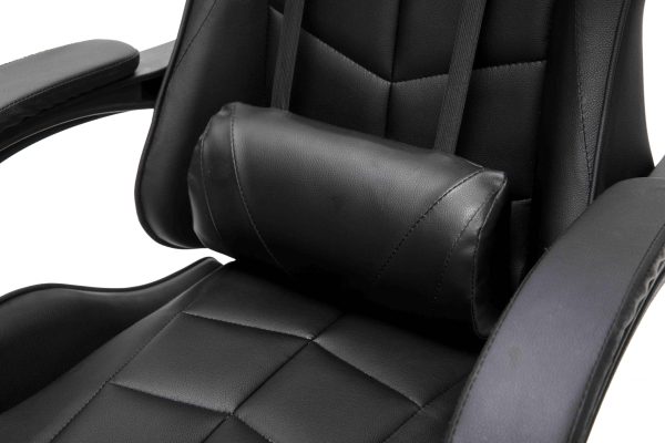 Gaming Stuhl mit Fußstütze Cyclone Teenager - Bürostuhl - Racing Gaming Stuhl - schwarz - VDD World DE
