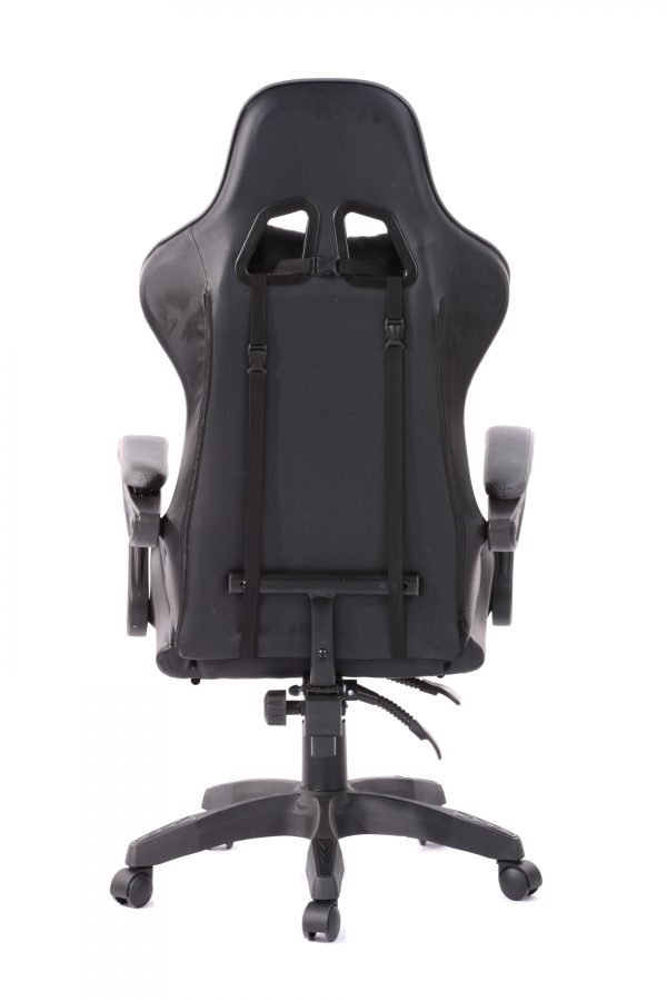 Gaming Stuhl mit Fußstütze Cyclone Teenager - Bürostuhl - Racing Gaming Stuhl - grau schwarz - VDD World DE