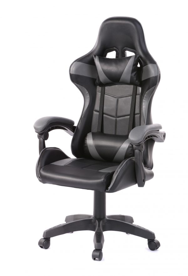 Gaming Stuhl Cyclone Teenager - Schreibtischstuhl - Racing Gaming Stuhl - schwarz grau - VDD World DE