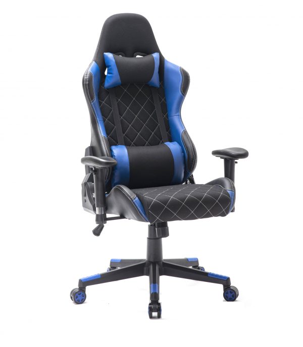 Bürostuhl Racing Gaming Stuhl Style High Design Thomas schwarz blau - VDD World DE