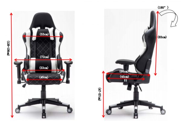 Bürostuhl Racing Gaming Stuhl Style High Design Thomas schwarz blau - VDD World DE