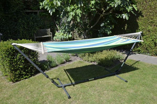 VDD - Hängematte - 220 x 160 - mehrfarbig grün - geeignet für 2 Personen - VDD World DE