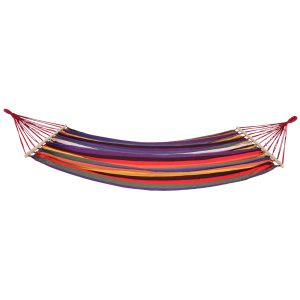 VDD - Hängematte - 220 x 160 - mehrfarbig rot - geeignet für 2 Personen