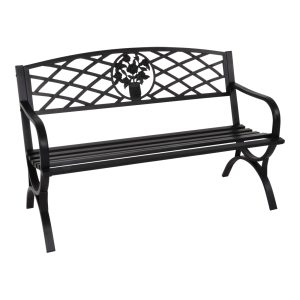 VDD - Gartenbank - schwarz - 2 Personen - 60x127x85