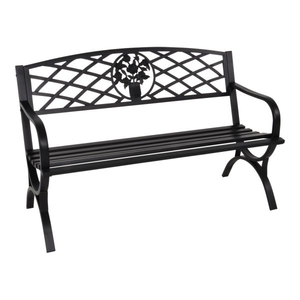 VDD - Gartenbank - schwarz - 2 Personen - 60x127x85 - VDD World DE