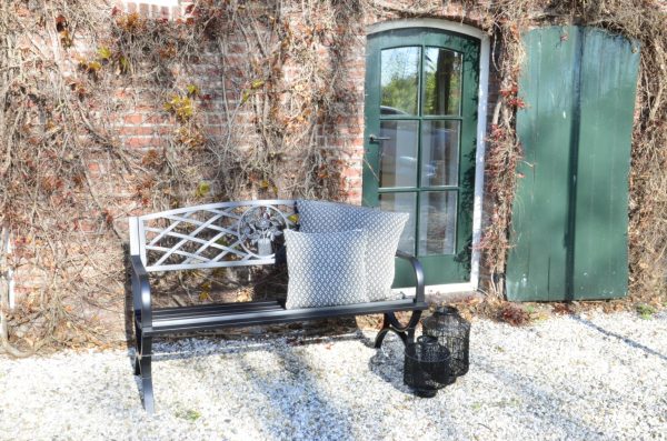 VDD - Gartenbank - schwarz - 2 Personen - 60x127x85 - VDD World DE