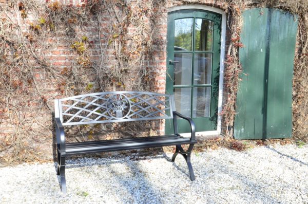 VDD - Gartenbank - schwarz - 2 Personen - 60x127x85 - VDD World DE