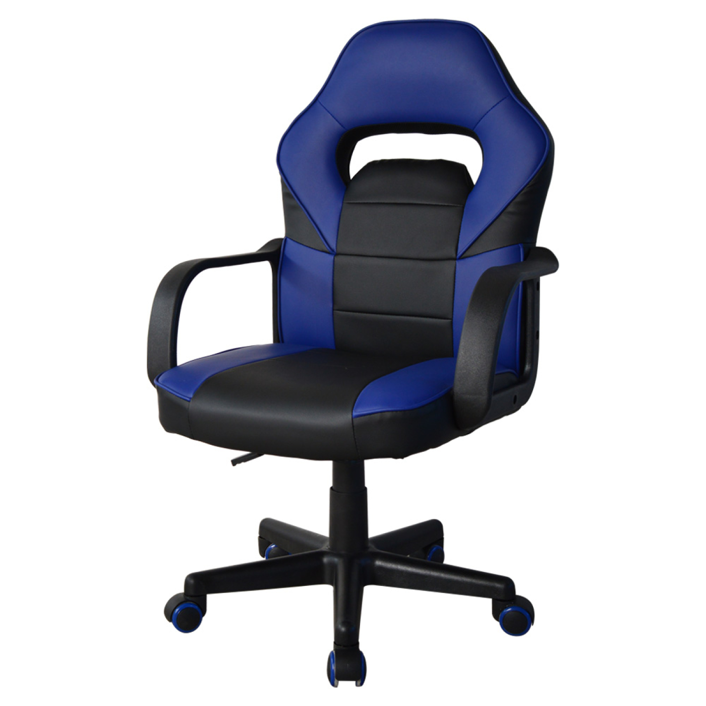Gaming Stuhl Thomas Junior - Bürostuhl Racing Gaming Style - höhenverstellbar - schwarz blau