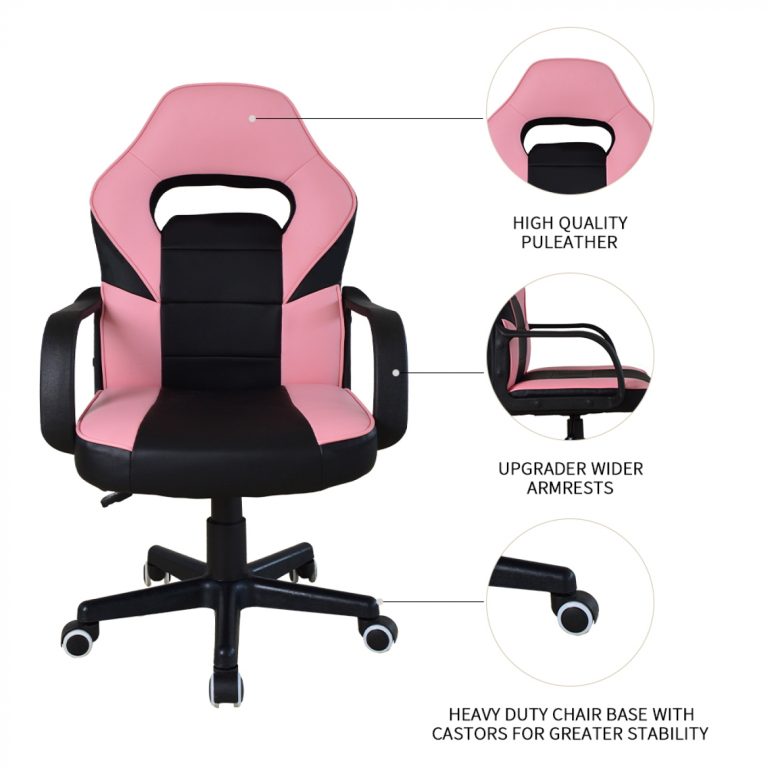 Gaming Stuhl Thomas Junior - Bürostuhl Gaming-Style - höhenverstellbar - pink schwarz - alternatives Bild