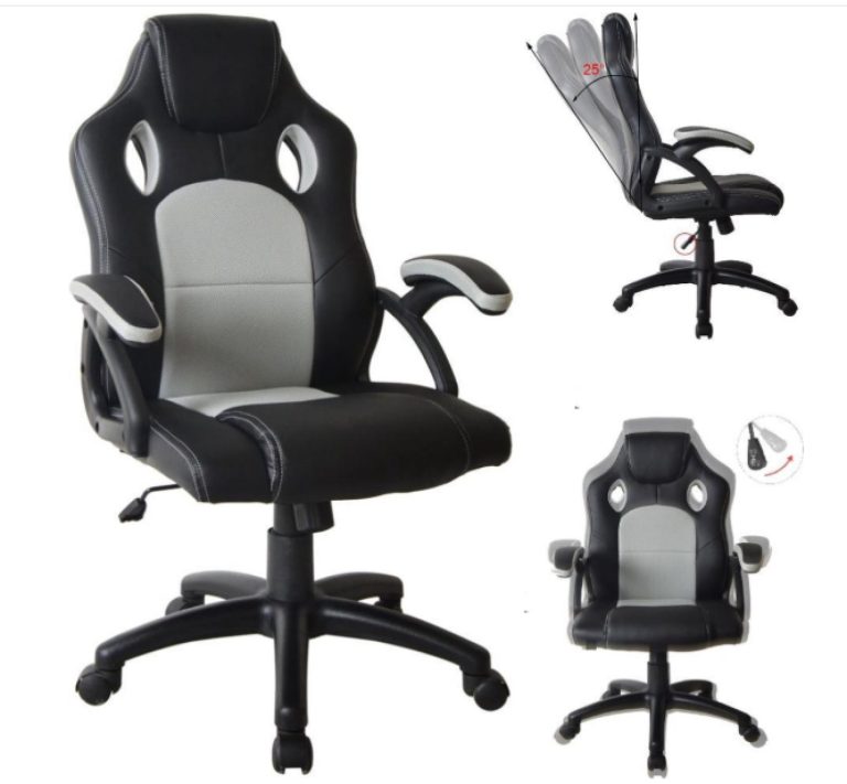Bürostuhl Racing Gaming-Stil Premium-Design Wouter blau schwarz