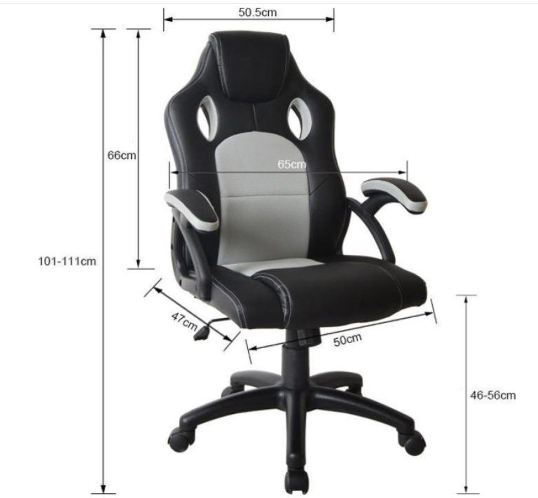 Bürostuhl Racing Gaming-Stil Premium-Design Wouter blau schwarz - alternatives Bild