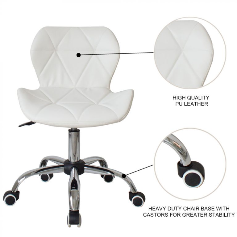 Bürostuhl modernes Design - Chefsessel - höhenverstellbar - weiß - alternatives Bild