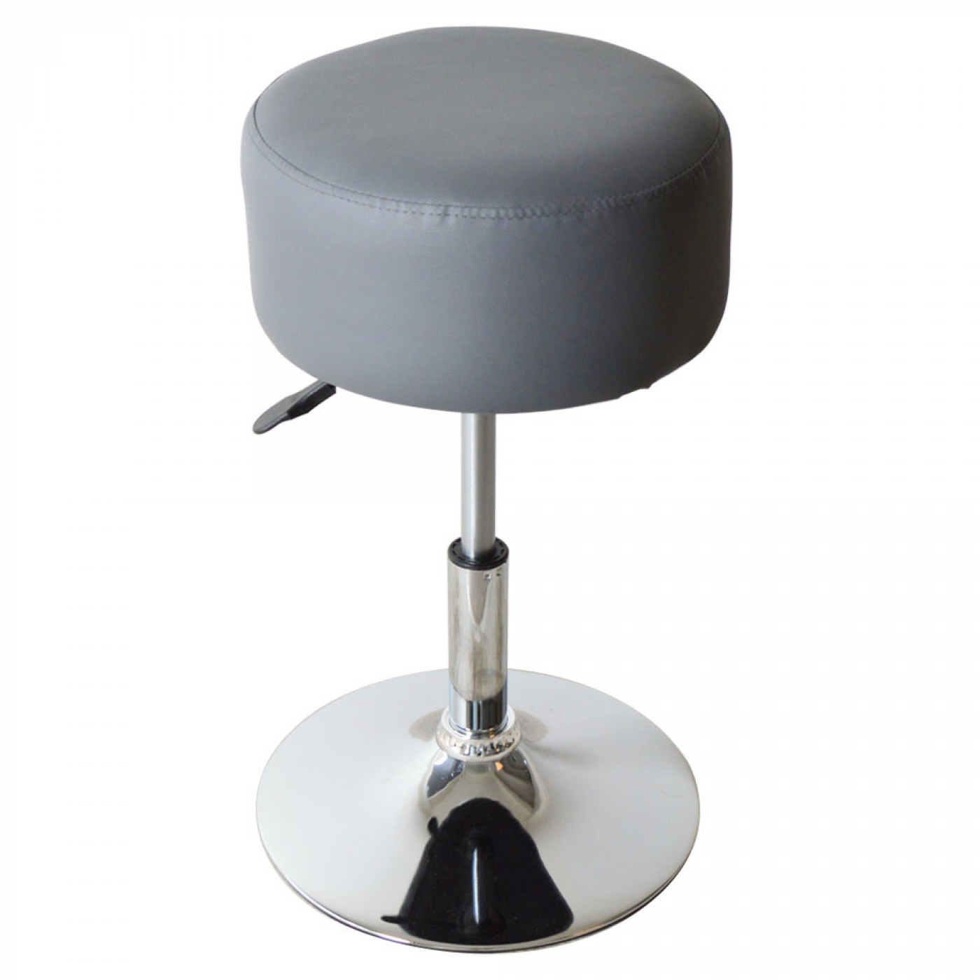 Hocker Retro Vintage - Schminktischhocker - höhenverstellbar bis 65 cm - grau - alternatives Bild