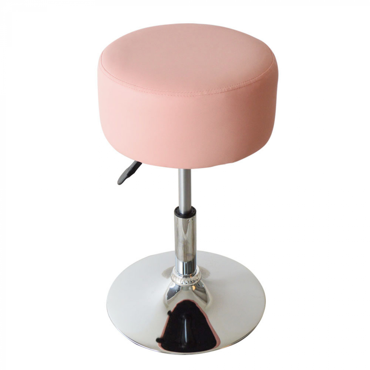 Hocker Retro Vintage - Schminktischhocker - höhenverstellbar bis 65 cm - rosa - alternatives Bild