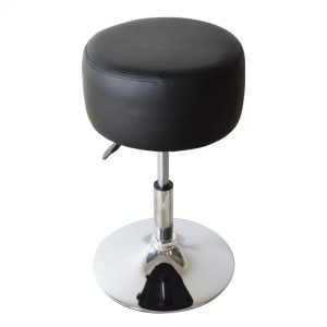 Hocker Retro Vintage Industriedesign - Schminktisch Hocker - Höhenverstellbar bis 65 cm - Schwarz