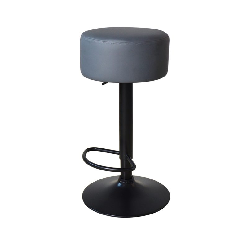 Elegante Barhocker mit grauem Sitz und verstellbarer Höhe – Küchenstuhl – 2er-Set - alternatives Bild