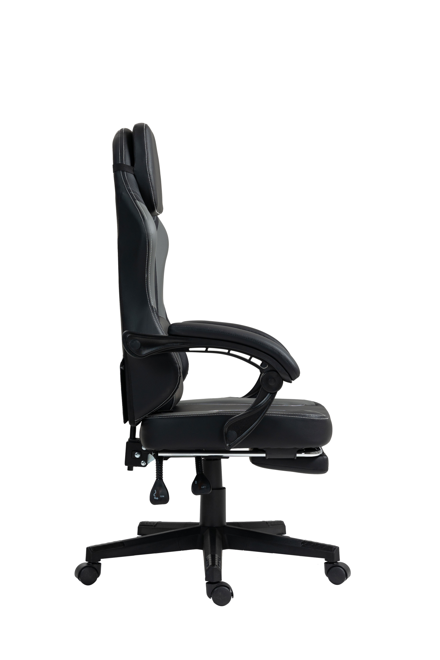 VDD - Schwarz-grauer Gaming-Stuhl - Fußstütze - ergonomisch - höhenverstellbar - VDD World DE VDD - Schwarz-grauer Gaming-Stuhl - Fußstütze - ergonomisch - höhenverstellbar - VDD World DE